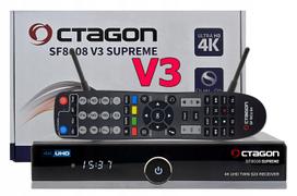 Palydovinis imtuvas OCTAGON SF8008 V3 SUPREME TWIN 4K, 2xS2X, WiFi 1200 BT, OpenATV