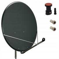 Plieninė palydovinė antena FAMAVAL TRX-EL 100 cm, 4K, su viengubu grafitiniu konvertoriumi
