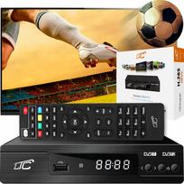 DVB-T2/DVB-C TV imtuvas, H.265 HEVC, Full HD, USB, HDMI, su nuotolinio valdymo pultu