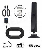 Radijo antena su FM DAB+ stiprintuvu, 4 adapteriai