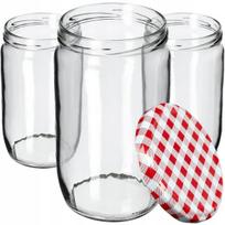 48x Stiklainiai 720 ml Stiklas konservams Agurkams Medaus dangteliai Fi82