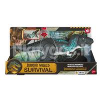 JURASSIC WORLD MUSCLE MADNESS interaktyvus dinozauras T. rex (JKG92)