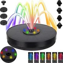 Plūduriuojantis saulės energijos sodo fontanas LED RGB 3W, 180 l/h tvenkiniams