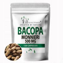 Maisto papildas Bacopa Monnieri Brahmi 500mg, 120 kapsulių