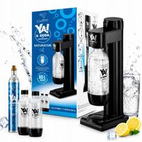 Gazuoto vandens aparatas Ya!&Soda Black su 2 buteliais ir CO2 kapsule, iki 60 l vandens