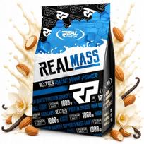 Gainer masės auginimui Real Mass 1000g vanilės ir migdolų