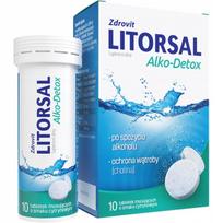Efervescentinės tabletės Zdrovit Litorsal After-Alko su kaliu, vitaminu B6 ir gliukoze, 10 vnt.