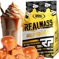 Baltymų ir angliavandenių papildas Real Pharm Real Mass 3 kg, karamelės skonio