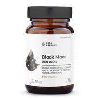 Maisto papildas Aura Herbals Black Maca DER 100:1, 60 kapsulių