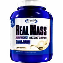 Gaineris Gaspari Nutrition REAL MASS 2720g, vanilės skonio