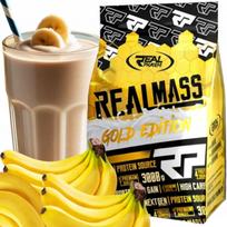 Proteino-angliavandenių mišinys Real Pharm Real Mass 3kg, bananų skonio