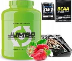 Proteino milteliai SCITEC NUTRITION JUMBO GAINER 3520 g, braškių skonio