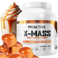 Gainer baltyminiai angliavandeniai ProActive X-MASS karamelė 3 kg