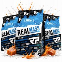 Baltyminiai angliavandeniai Real Pharm Real Mass 1kg, sūrios karamelės skonio