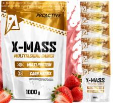 Masės gaineris ProActive X-MASS braškių skonio 1 kg, 6 vnt.