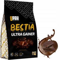 Gainer BEAST 1KG masės didinimo baltyminis kokteilis su vitaminais