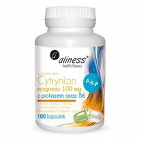 Maisto papildas Aliness CITRATE MAGNESIUM POTASSIUM B6, 100 kaps.