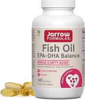 Žuvų taukai Jarrow Fish Oil EPA DHA Balance Omega-3, 240 kapsulių