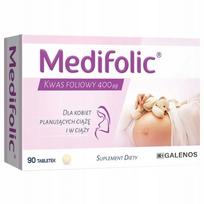 Folio rūgštis Medifolic 400 µg moterims, planuojančioms ir nėščiosioms, 90 tablečių