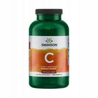 Vitaminas C 500 mg L-askorbo rūgštis su erškėtrožėmis, 400 kapsulių, SWANSON
