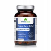 Maisto papildas Omni Vital Magnesium Zinc B6, 90 tabletės