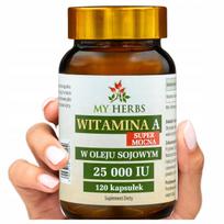 Vitaminas A 25 000 TV sojų pupelių aliejuje, 120 kaps.