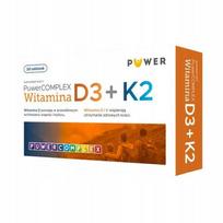 Maisto papildas PuwerComplex Vitamin D3+K2, 30 tablečių
