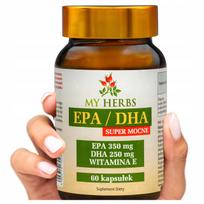 Omega-3 EPA DHA kapsulės su vitaminu E, 60 vnt.