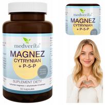 Maisto papildas MEDVERITA Magnesium Citrate P-5-P Pyridoxal-5-Phosphorate, 50 kaps.