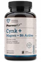 Maisto papildas PharmoVit ZINC citrate, magnesium, VITAMIN B6, 120 kaps.