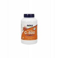 Vitaminas C 500 mg pastilės apelsinų skonio, 100 tabl., NOW FOODS