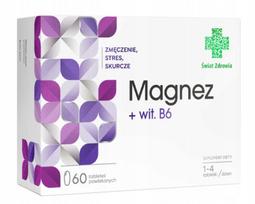 Maisto papildas MAGNESIUM + VITAMIN B6, 60 kapsulių, World of Health