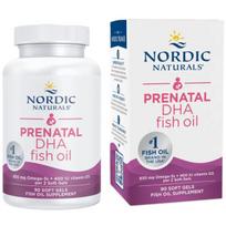 Maisto papildas Nordic Naturals Prenatal DHA 830 mg Omega-3 su vitaminu D3, 90 kapsulių