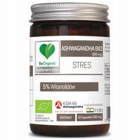 Maisto papildas BeOrganic ASHWAGANDHA BIO KSM-66 200 mg, 50 kapsulių