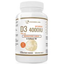 Maisto papildas VITAMIN D3 4000IU 100µg SENIOR Softgel 120 kaps. Progress Labs