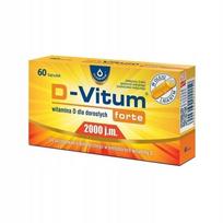 Vitaminas D kapsulės D-Vitum Forte 2000 IU suaugusiems