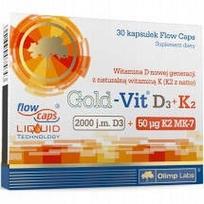 Maisto papildas Olimp Gold-vit 2000 mg D3 + K2, 30 kapsulių