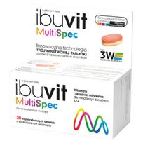 Maisto papildas Ibuvit MultiSpec, 30 tabletų, su C, E, magniu, geležimi, B12