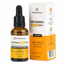Maisto papildas Vitamin D3 + K2 MK-7 lašai 30ml NATTO Polish Herbarium