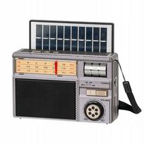Nešiojama radija Kruger&Matz KM0831, AM/FM/SW, 1200 mAh, saulės energija, pilka