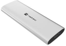 Išorinio kietojo disko dėklas Natec OBUDOWA SSD ZEWNĘTRZNA NATEC RHINO M.2 NVME LITE USB-C 3.2 GEN 2 ARCTIC SILVER