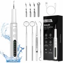 DentiPro AWS-01 ultragarsinis dantų valymo prietaisas – 4 režimai, 4 antgaliai ir priedų rinkinys