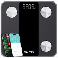 ALPHA Smart Scale 3 išmaniosios kūno svarstyklės – 21 kūno rodiklis, BMI ir FitDays programėlė