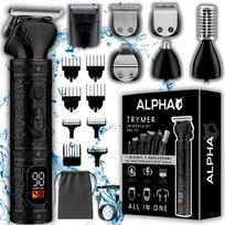 ALPHA ABS-03 17in1 plaukų ir barzdos kirpimo mašinėlė – 7 galvutės, 10 antgalių, nosies trimeris ir skustuvas