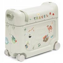 Stokke JetKids BedBox vaikiškas lagaminas ant ratukų su lovytės funkcija, Sea Green
