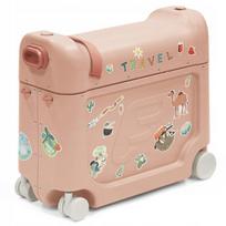 Vaikiškas lagaminas su sėdėjimo ir poilsio funkcija Stokke JetKids BedBox, 5 l, rožinis