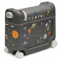 Stokke JetKids BedBox vaikiškas lagaminas su sėdėjimo ir kojų atramos funkcija, nuo 3 metų