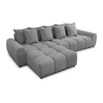 Pilkos spalvos kampinė sofa (su kairiuoju kampu/su gultu) Albane – Ropez