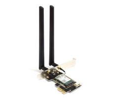ALFA NETWORK Wi-Fi 6E PCIe tinklo plokštė su dviejomis omni antenomis (AIT-AX210)