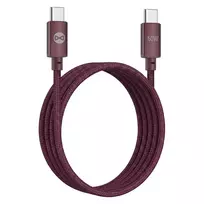 Forever  Forever Vibe data transfer and charging cable | USB-C to USB-C | 60W | 1m | burgundy | red